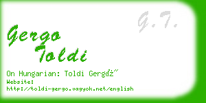 gergo toldi business card